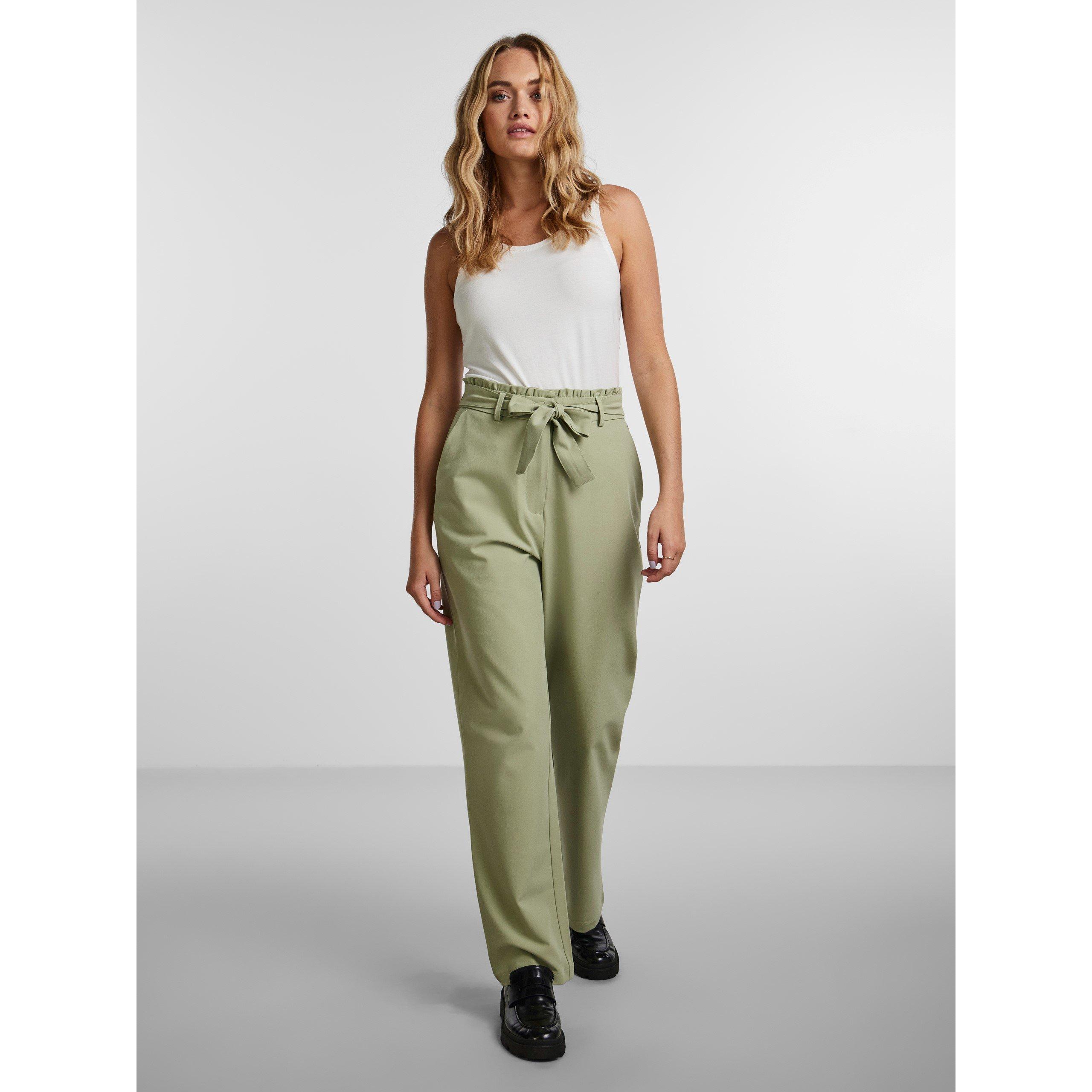 Pieces High Waisted Straight Trousers