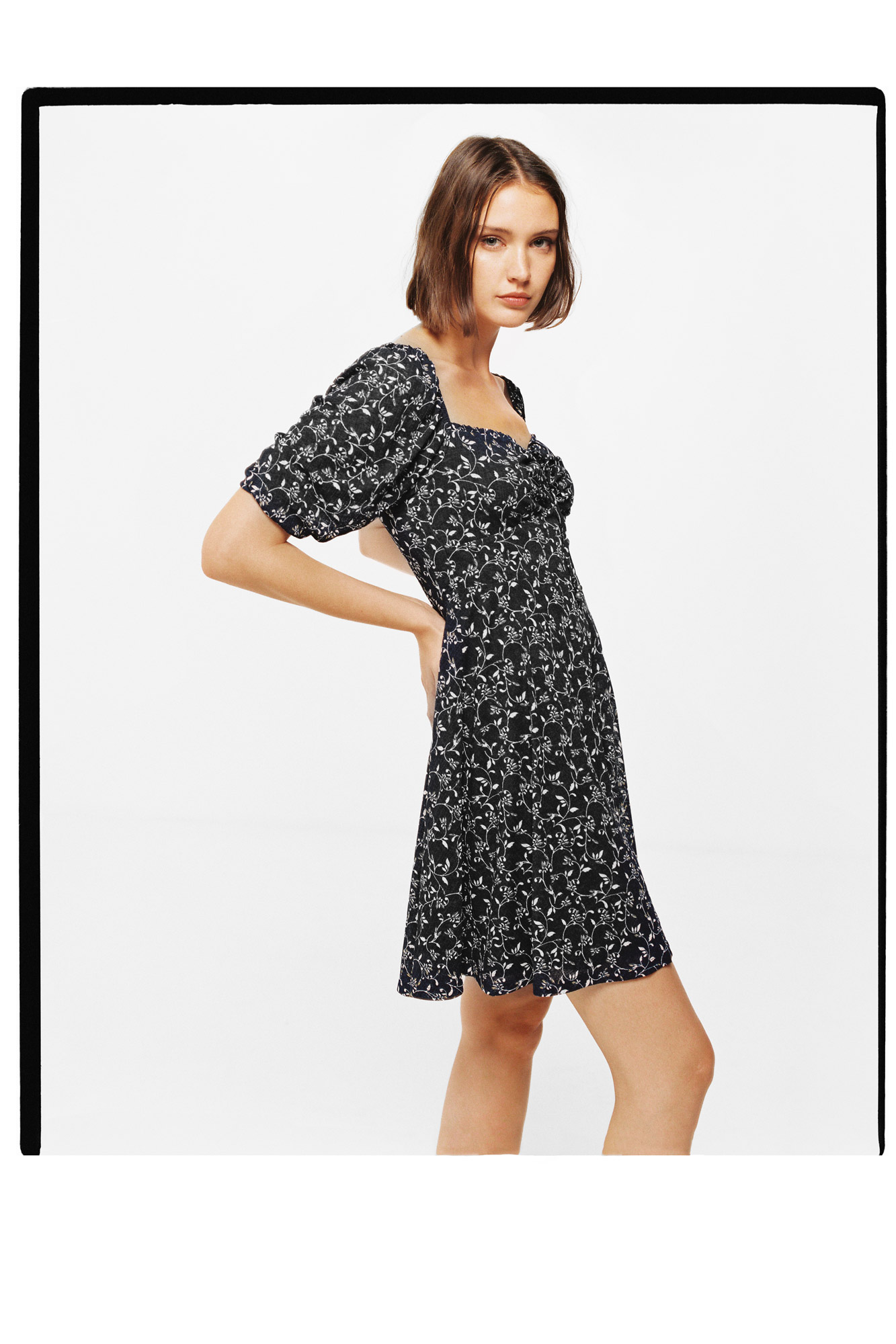Vestido curto estampado