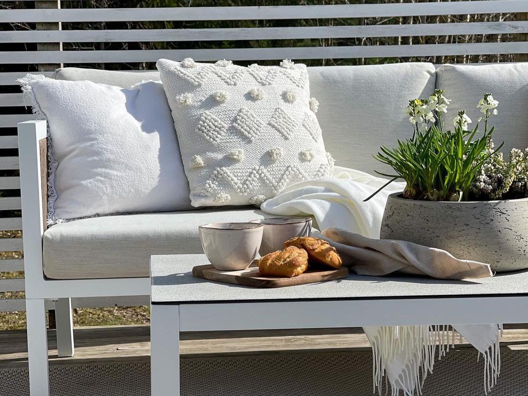 Loungeset met tafel 5-zits BORELLO Metaal Wit