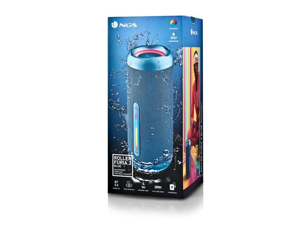 COLUNAS PORTATEIS BT NGS ROLLERFURIA3BLUE