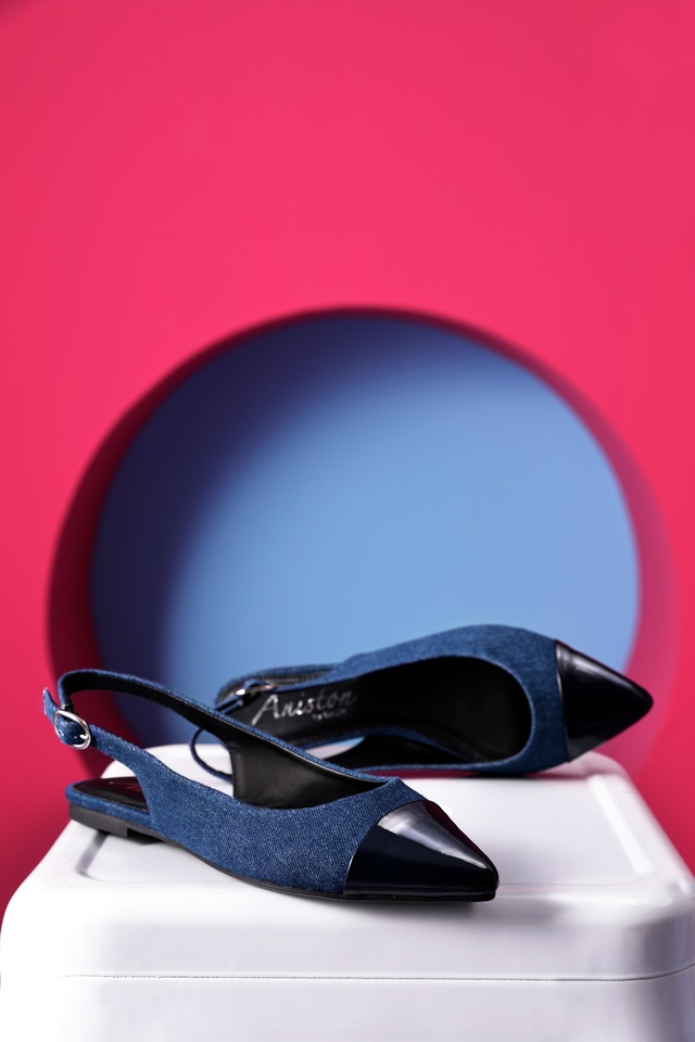 Aniston SHOES Slingpumps  , Flat, Sommerschuh, Lackspitze - in schmaler Form
