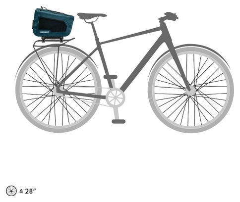 Sacoche de Porte-Bagages Ortlieb E-Trunk 10L Bleu Petrol