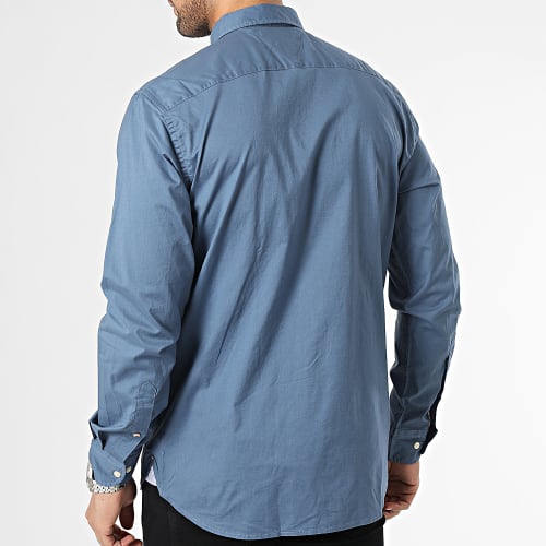 Chemise Manches Longues Flex Poplin 0934 Bleu Marine