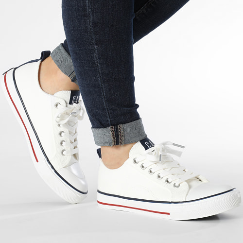 Baskets Femme Houston Canvas White