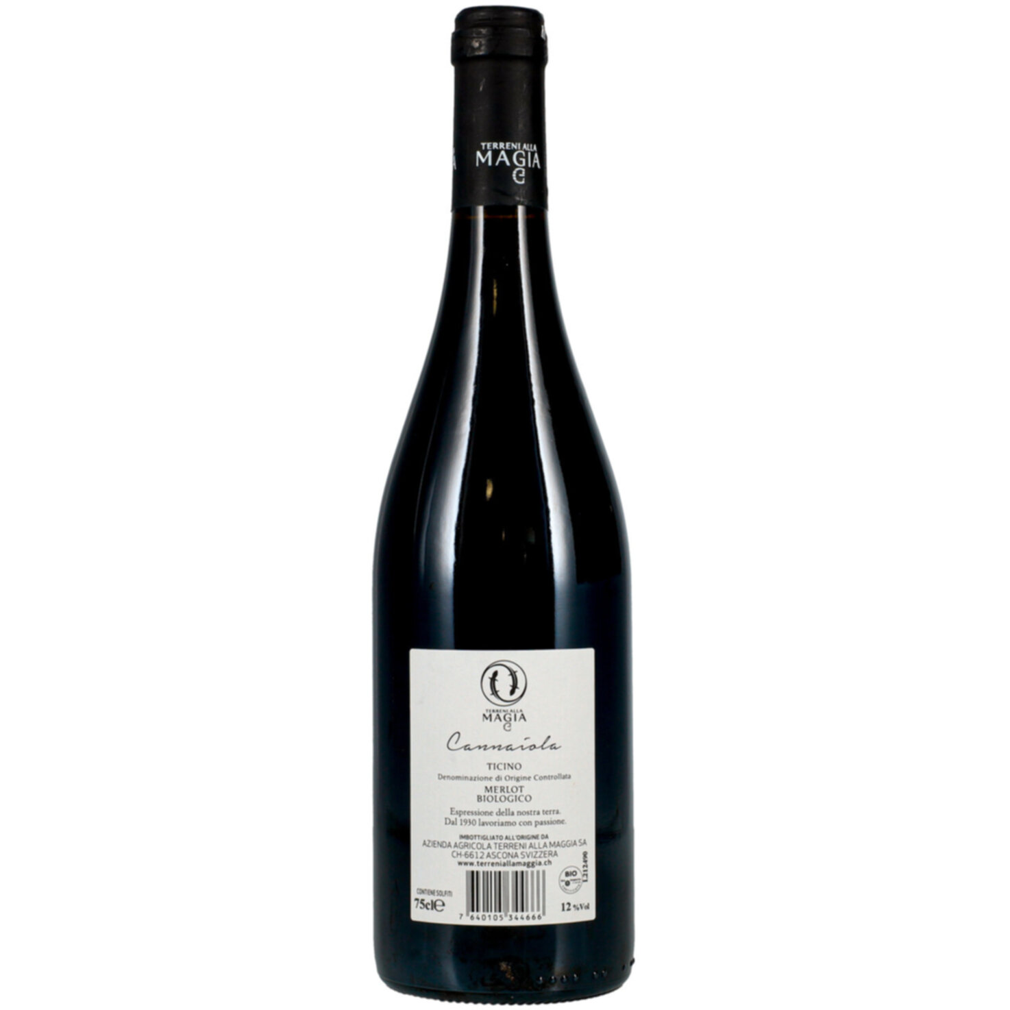Ticino DOC Merlot Cannaiola Terreni alla Maggia -75cl