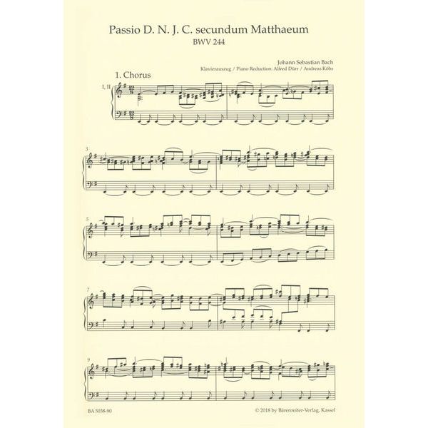 Bärenreiter Bach Matthäus-Passion