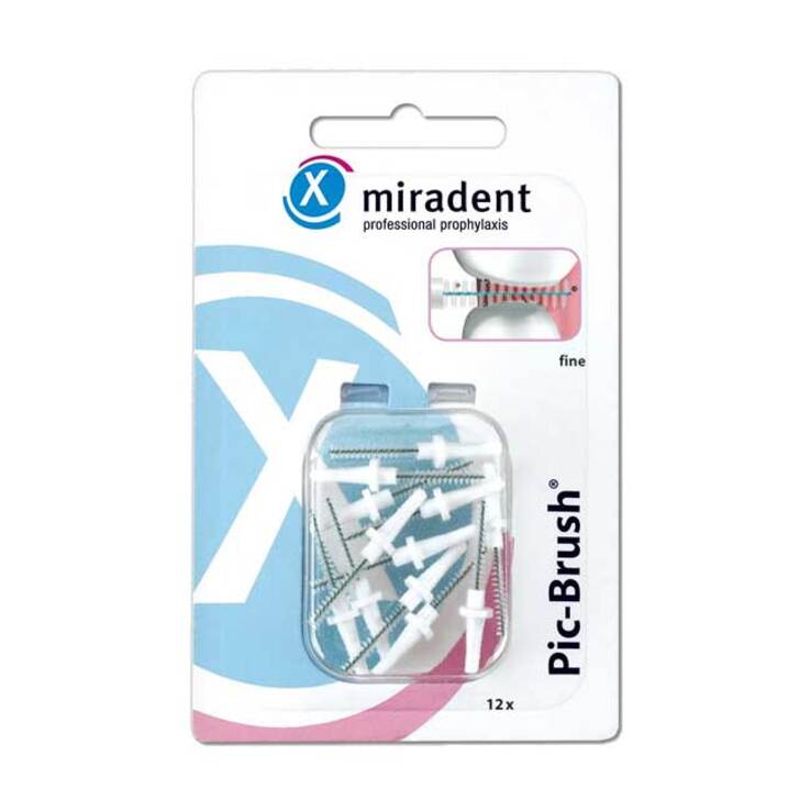 Miradent Interdentalbürste Pic-Brush fein weiß, 12 St