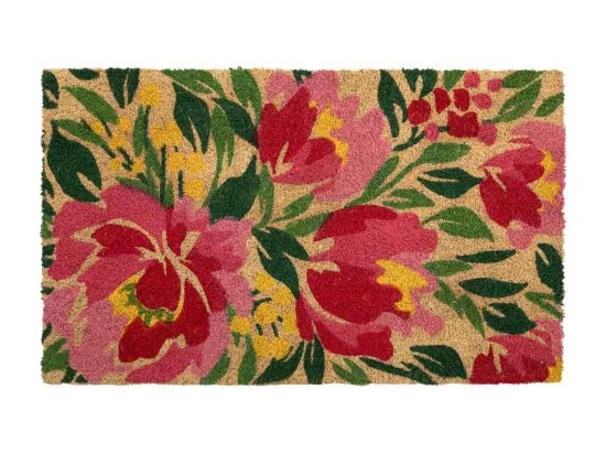 Tapis d'entrée en PVC imprimé rose 45x75