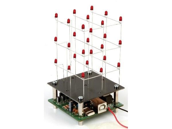Whadda Bausatz 3D LED-Würfel 3 x 3 x 3 Elektronikbausatz
