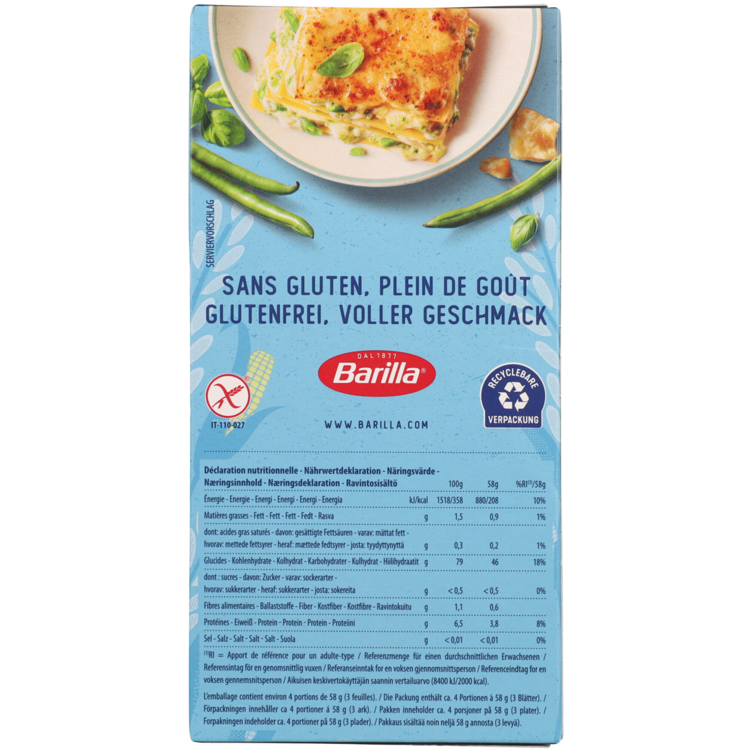 Barilla Lasagne glutenfrei