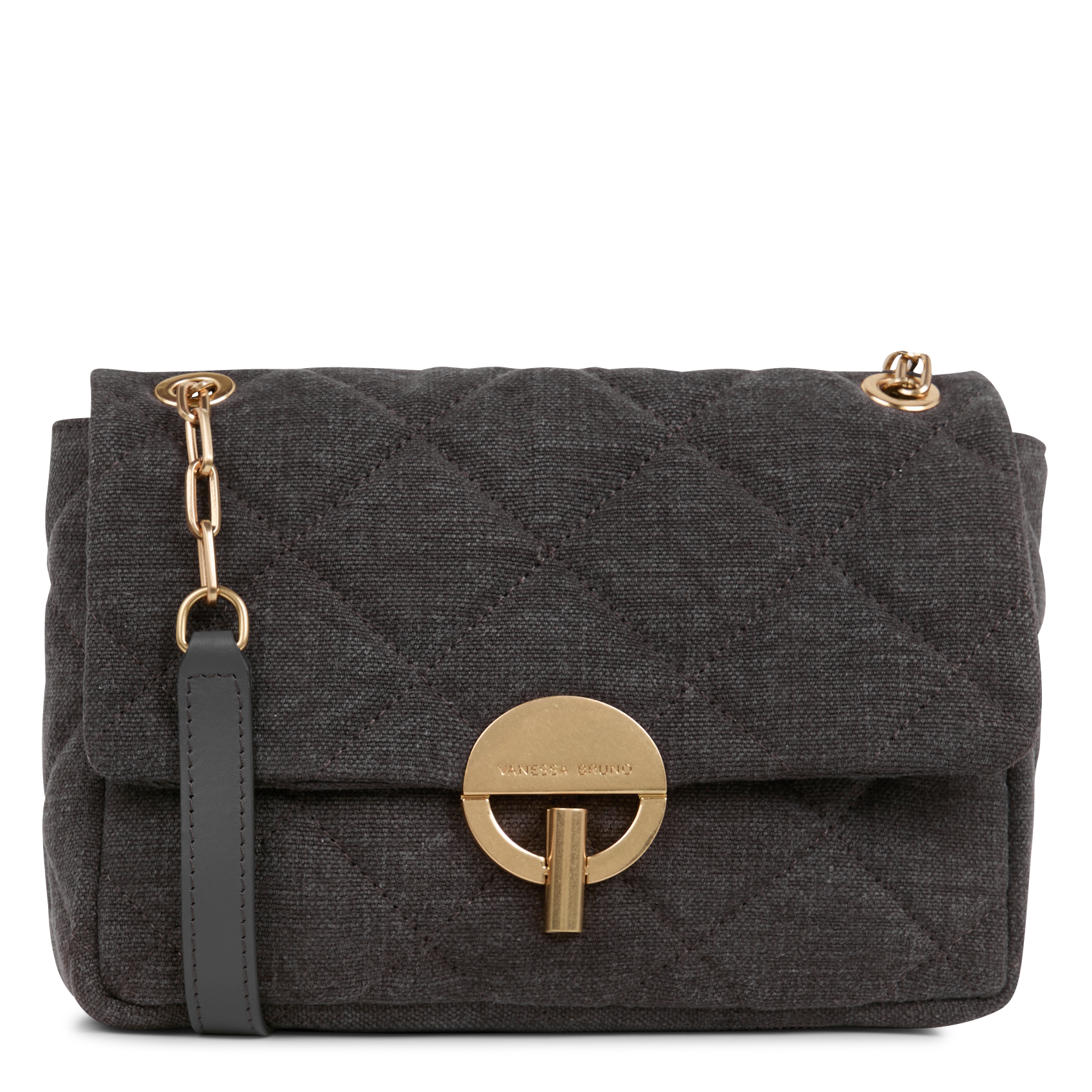 GRAND MOON - Sac bandoulière en lin | Marron