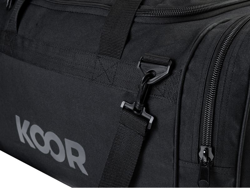 KOOR Sporttasche 55 l, Schwarz Tasche mit Schuhfach