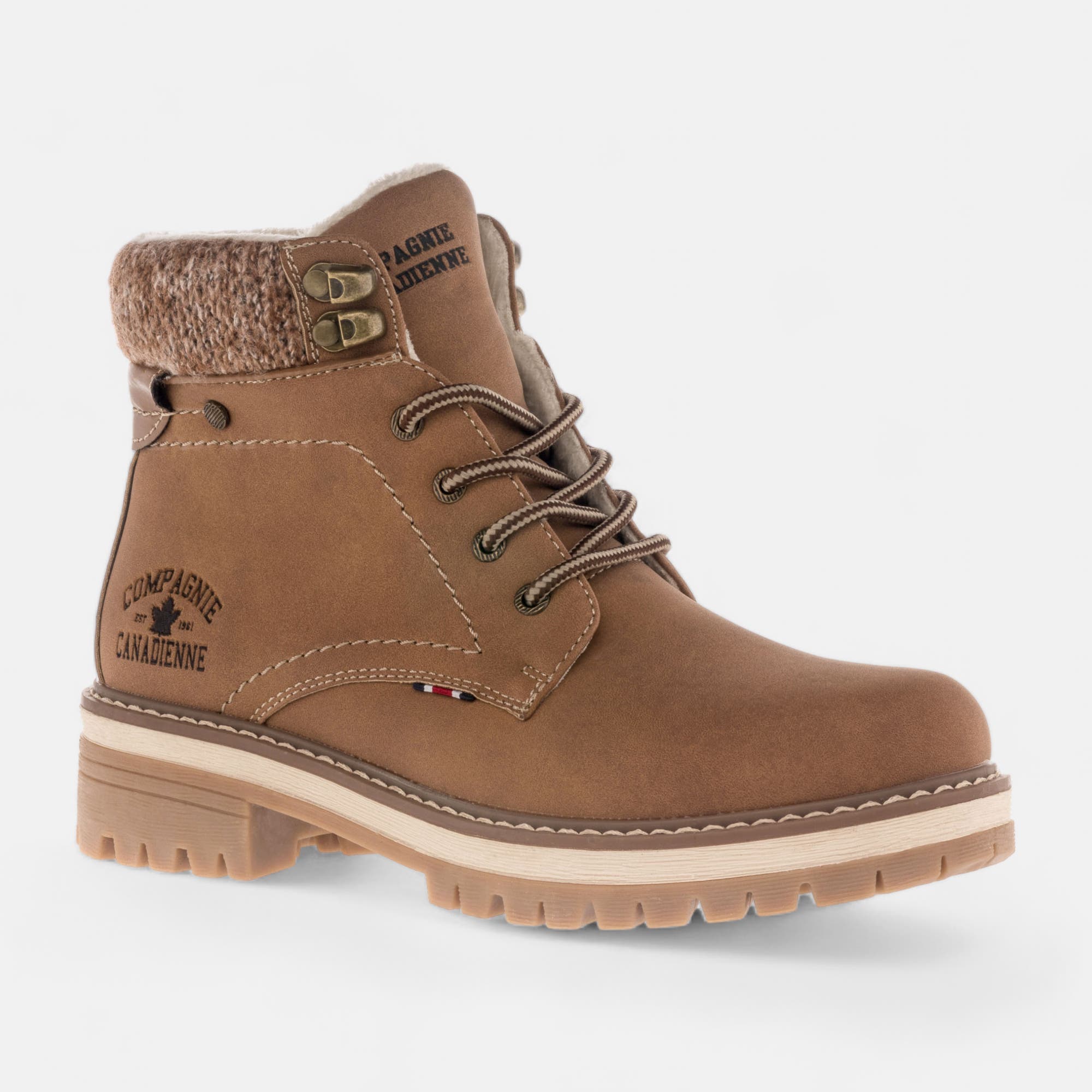 Bottines à lacets Femme taupe