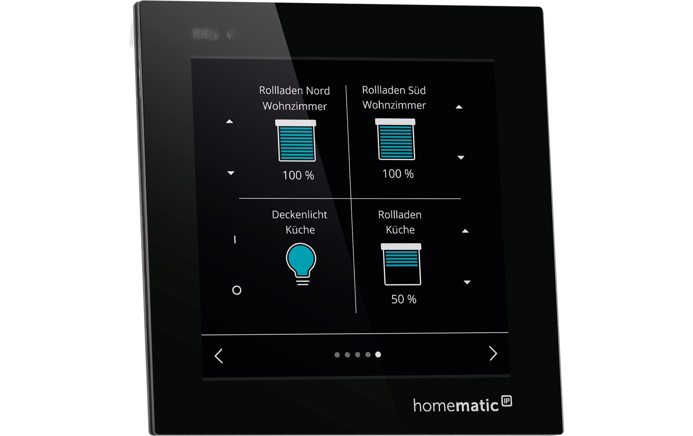 Smart Home Wired Glasdisplay Plus<br>Zum Steuern von Heizungen, Leuchten, Rollläden und Jalousien – HmIPW-WGD-PL