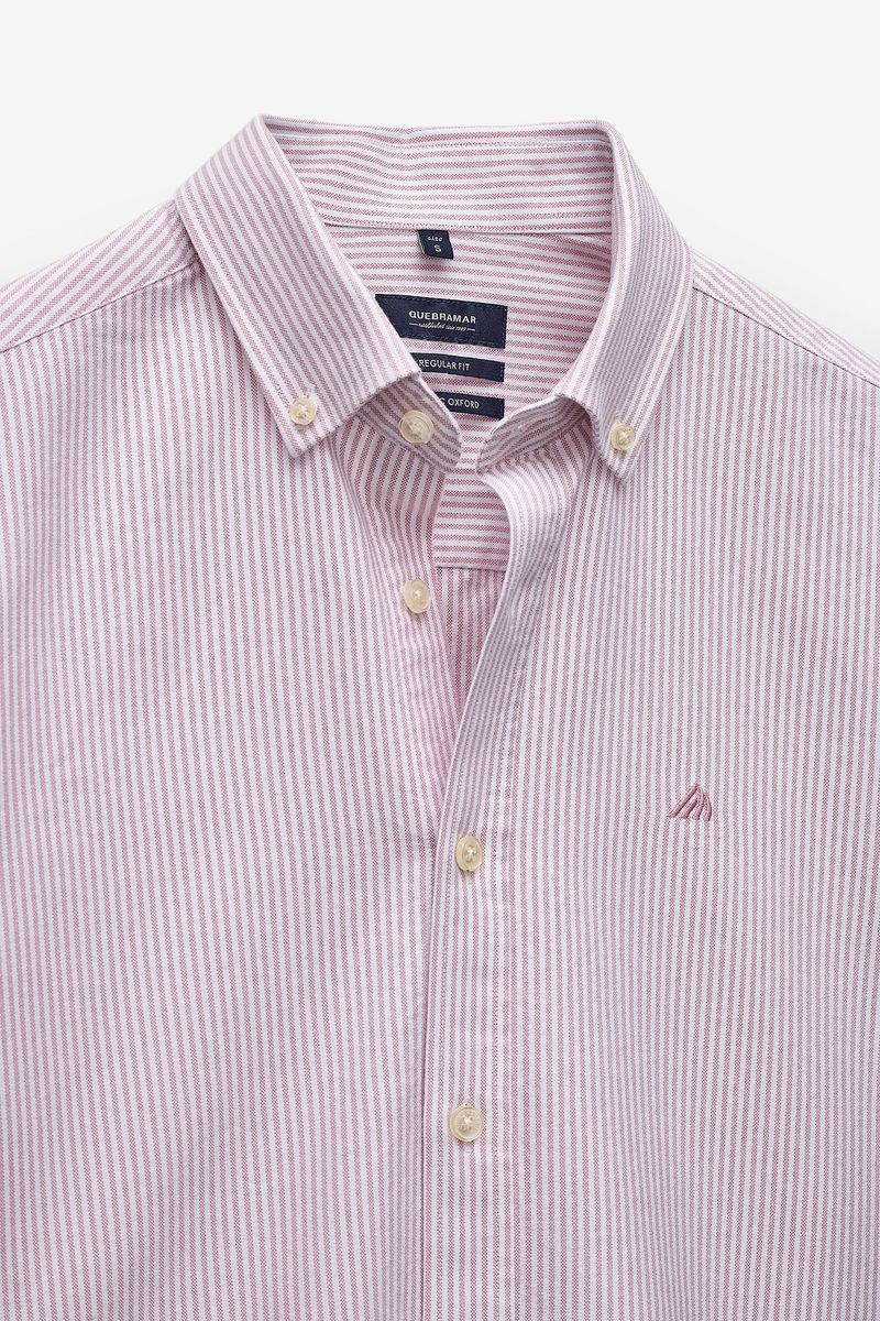 CAMISA BÁSICA OXFORD ÀS RISCAS