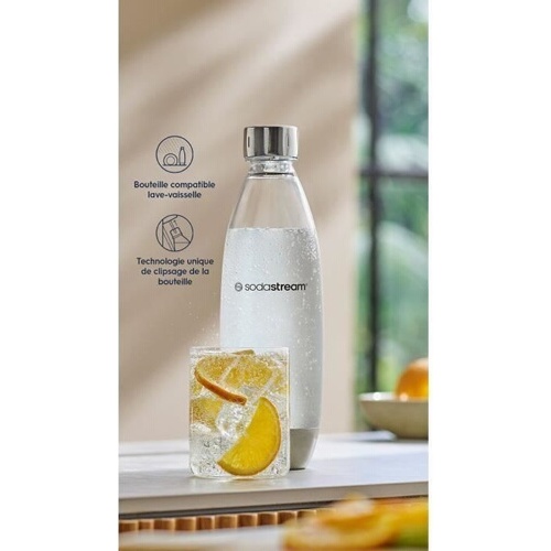 Accessoire machine à soda Sodastream Bouteille 1L Lave-Vaisselle Fuse Metal
