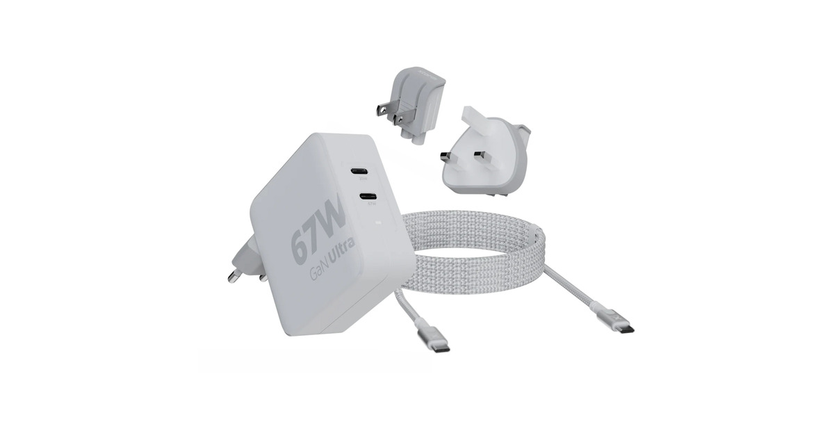 Xtorm67W GaN-Ultra Travel Adapter + USB-C PD Kabel  (Wit)