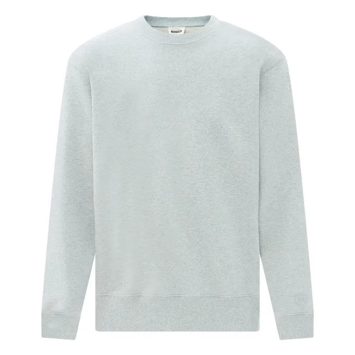 SMALLABLE BASICS Sweat Crewneck Homme Molleton Bio | Gris chiné
