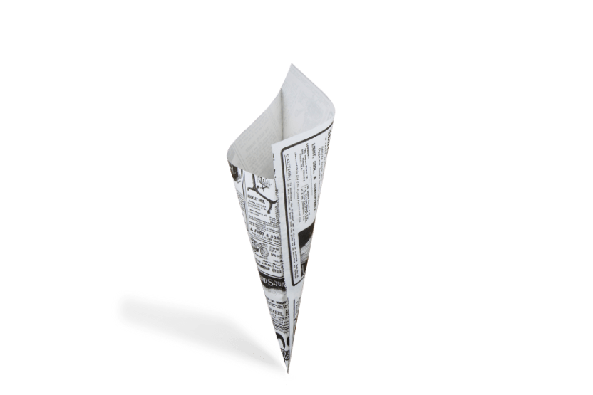 Puntzakken 'Krant' K17 - 17cm vetvrij papier BIO