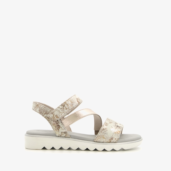 Softline dames sandalen met metallic details
