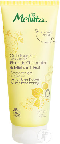 Melvita Gel Douche Sans Sulfate Fleur De Citronnier Et Miel De Tilleul 200ml