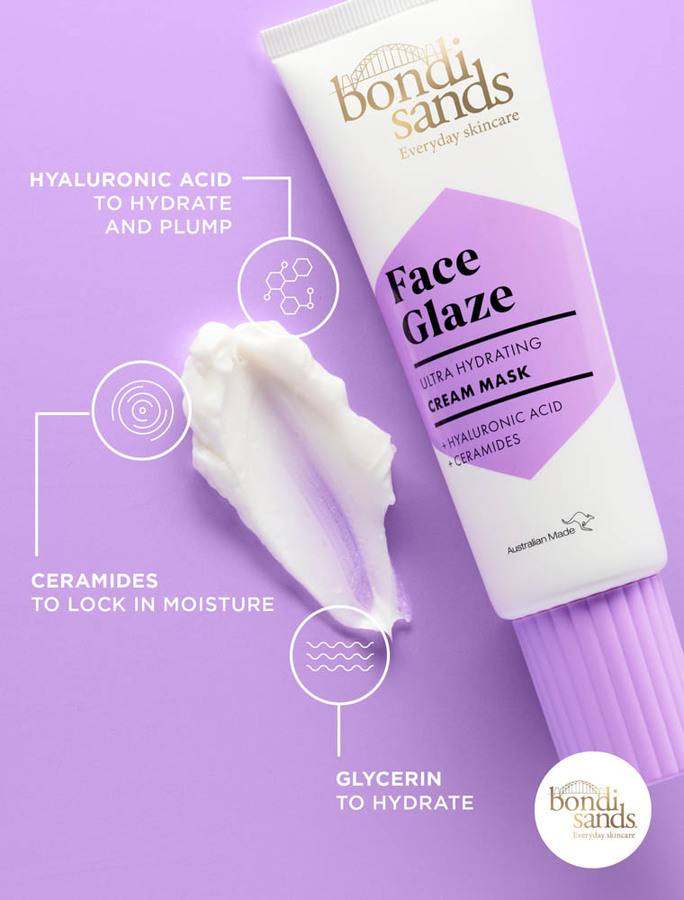 Bondi Sands Face Glaze Ultra Hydrating Cream Mask 75ml