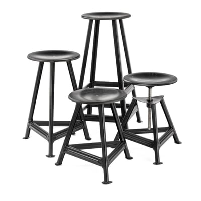 Hocker Chemnitz, höhenverstellbar, monochrom, Schwarz matt/Schwarz RAL 9005