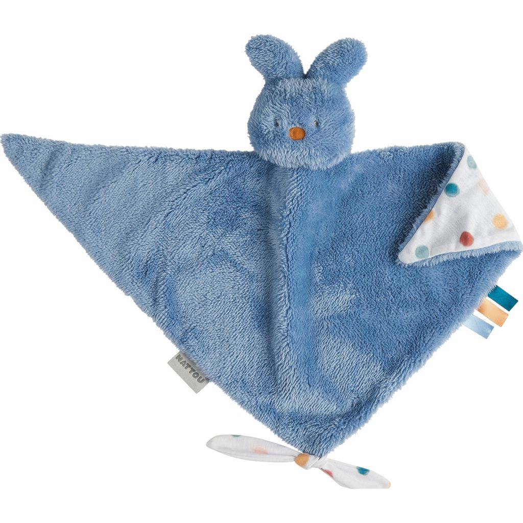 NattouNattou   Lapidou Kuscheltuch Hase Hase blau