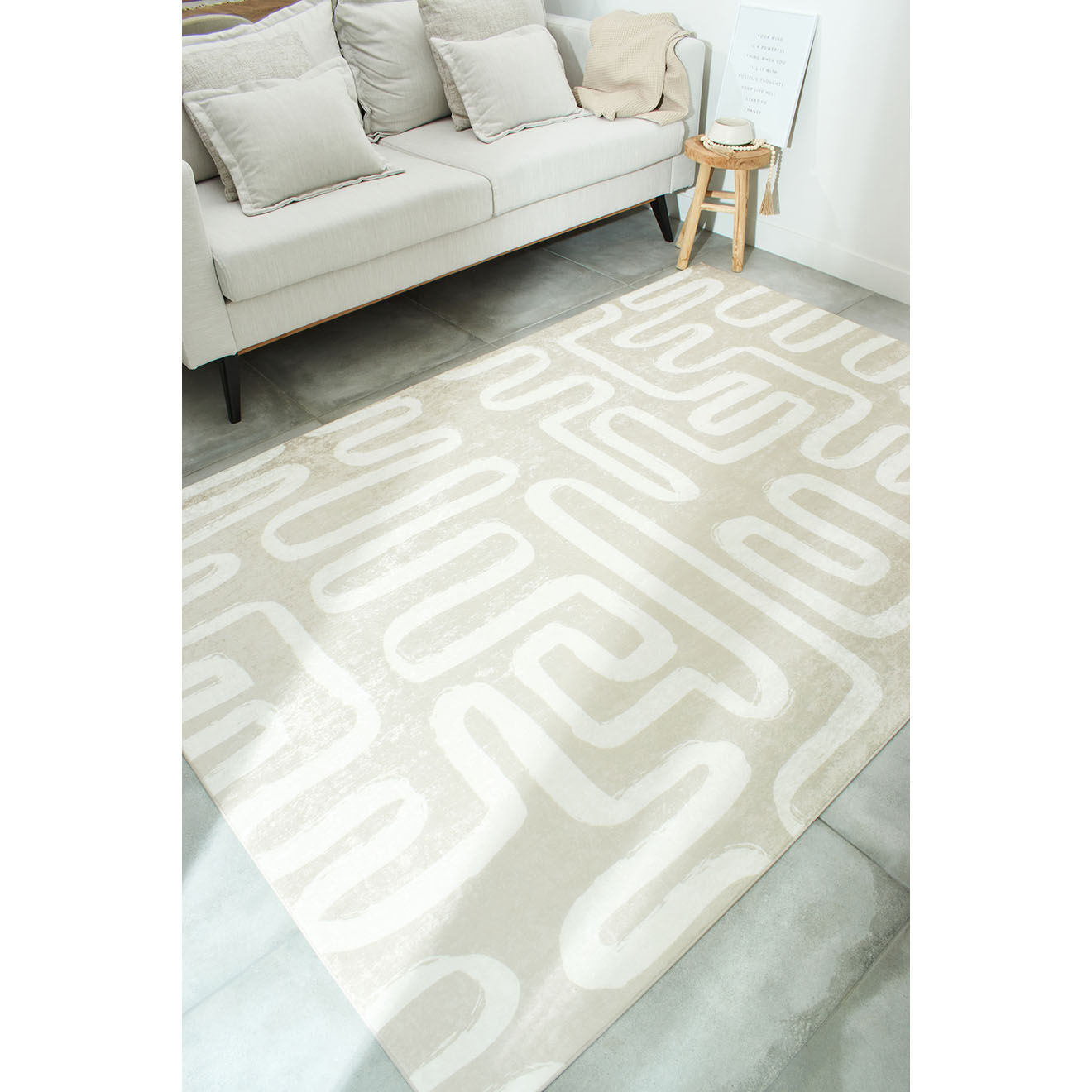 Nazar Rugs Tapis grege beige - 160x230 cm