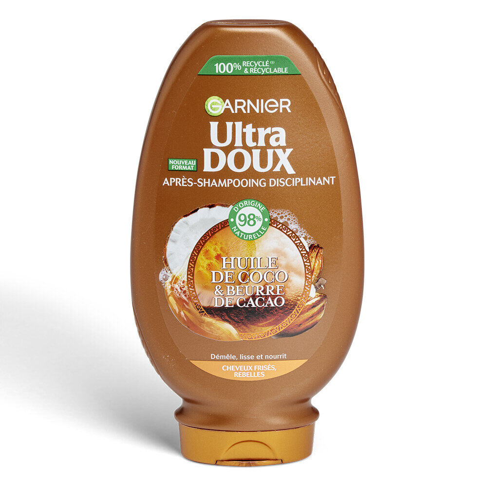 Après-shampoing cheveux frisés Garnier Ultra Doux coco & cacao 220ml