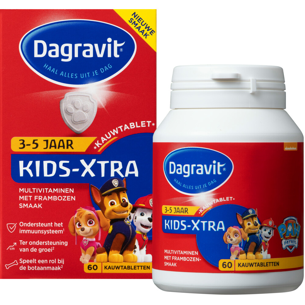 2x Dagravit Multivitamine Kids Xtra 3-5 jaar60 kauwtabletten