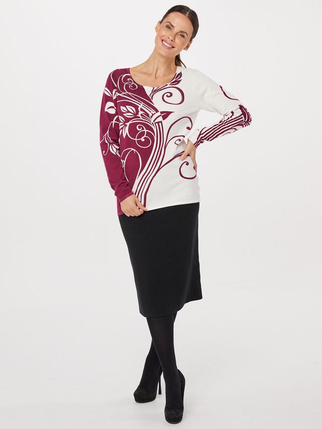 Pullover mit Rankendruck