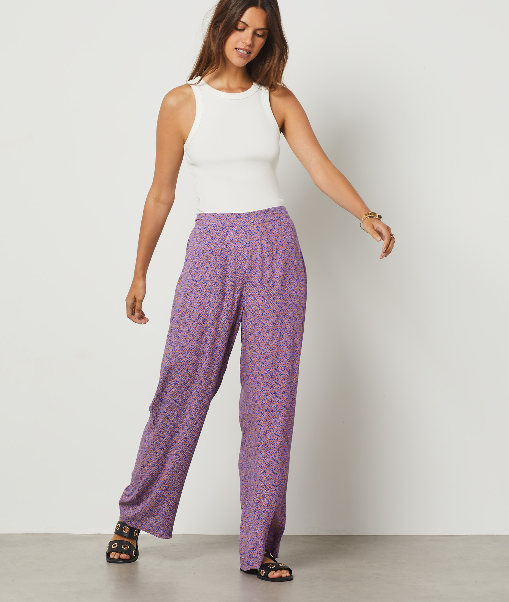 Pantalon fluide coupe large