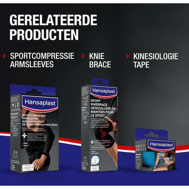 Hansaplast Sport Compressie Kuit Zwart Medium