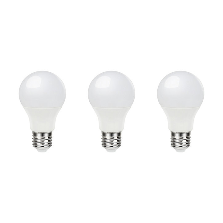 Lot 3 ampoules LED A60 E27 1055lm 9.5W = 75W Ø6cm Diall blanc chaud