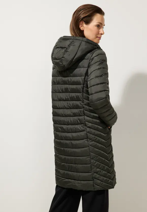 Lange Stepp Winterjacke - verdant green