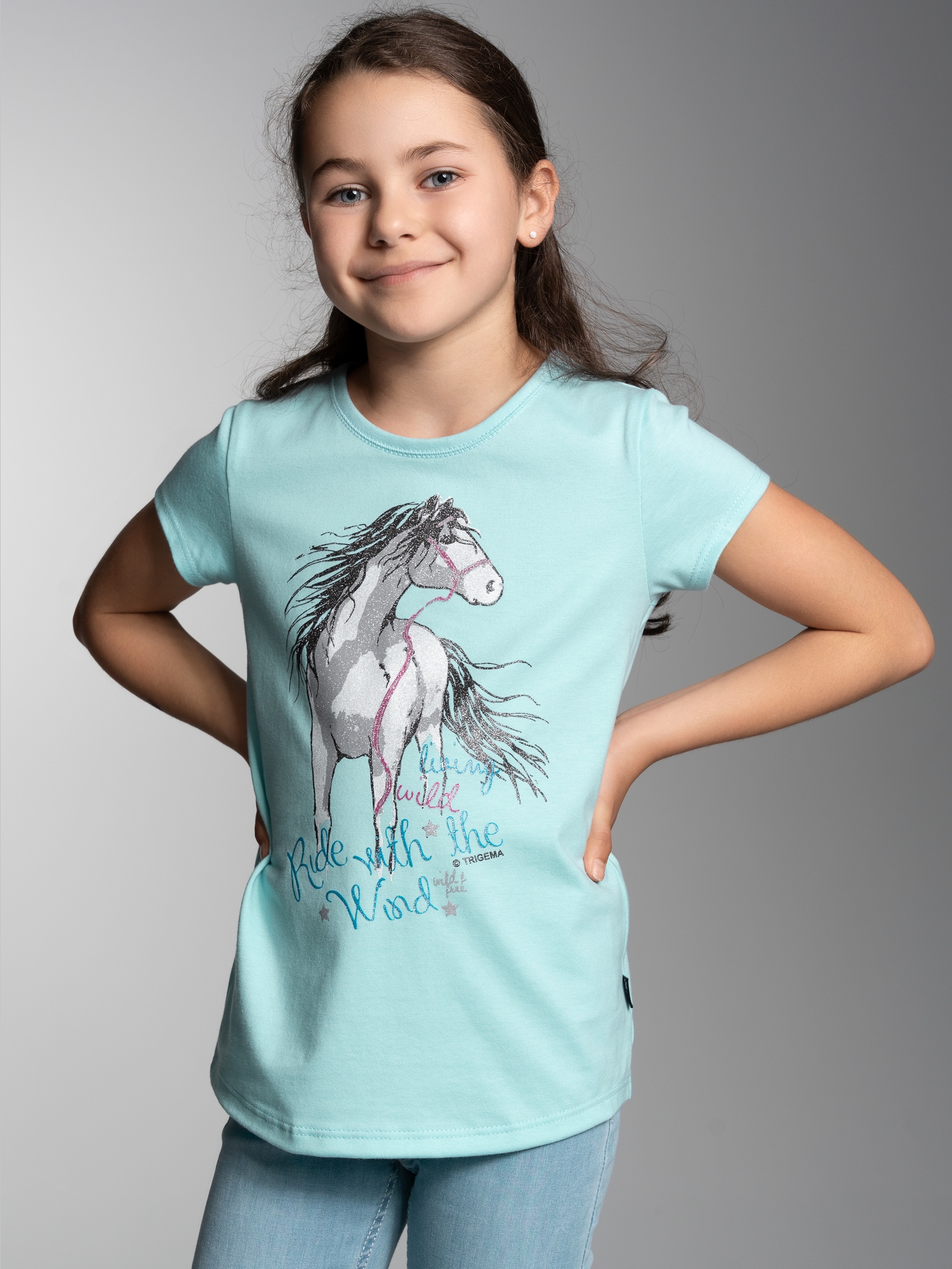 T-Shirt mit Pferd Gletscher