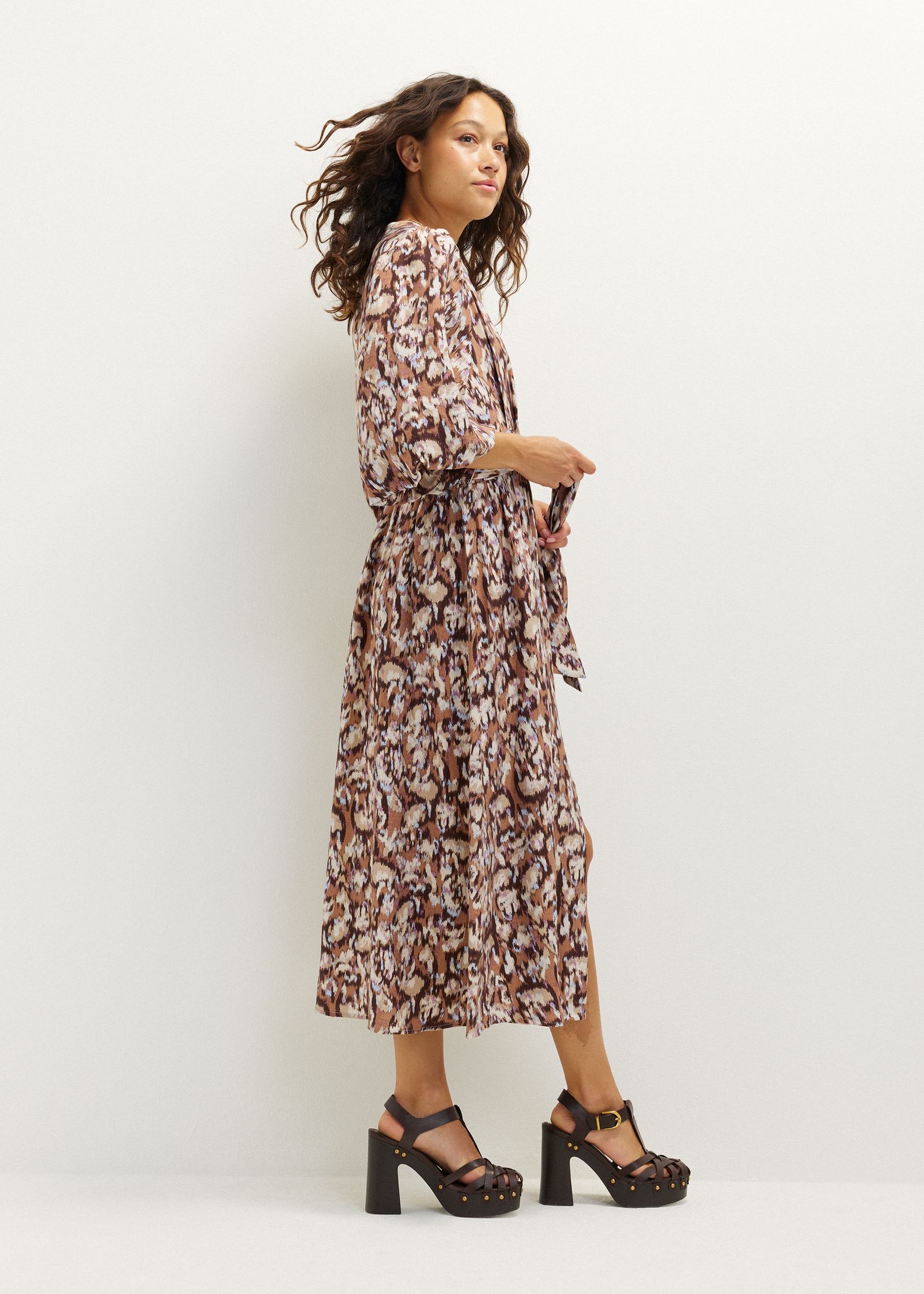 Midi jurk met print