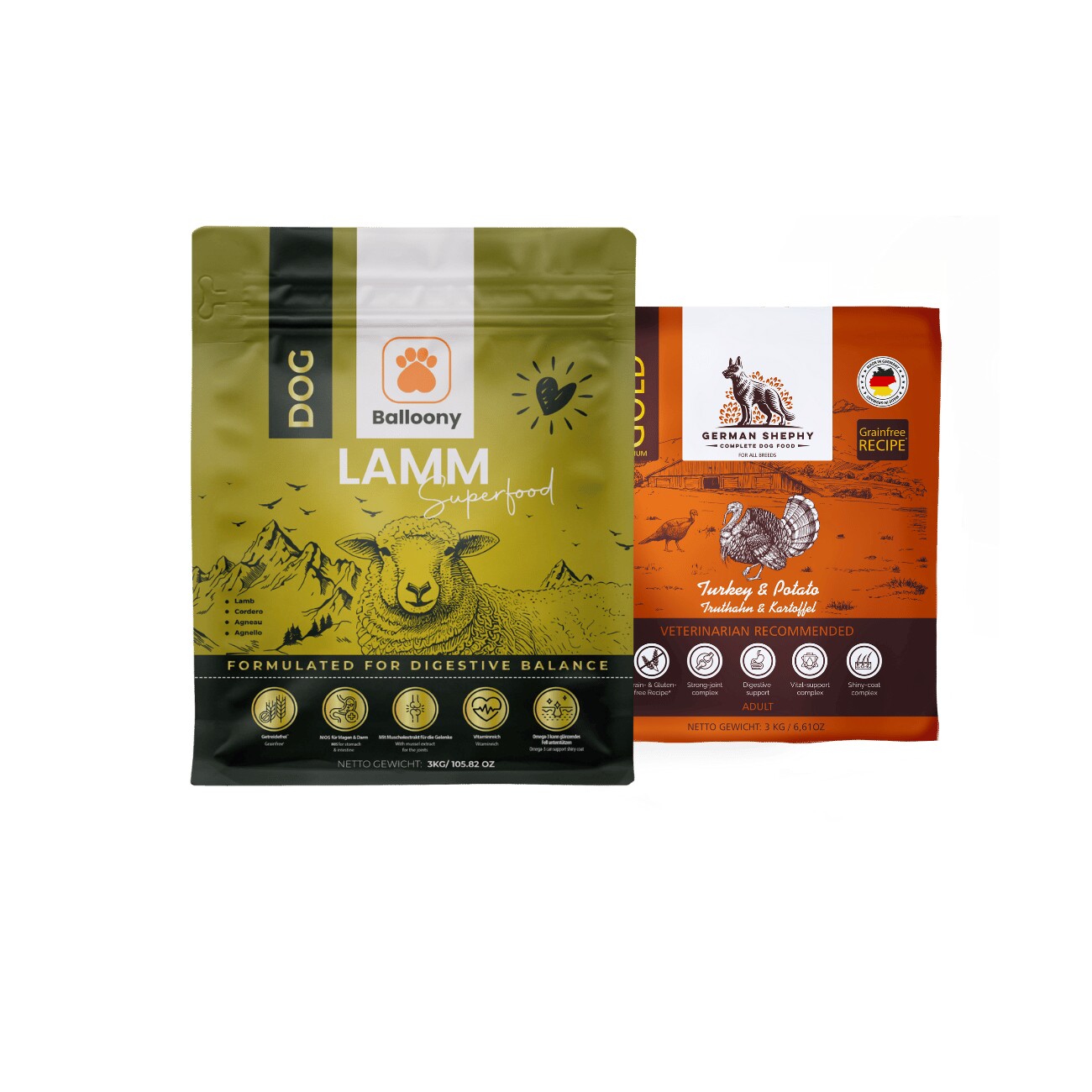 Balloony.pet German Shephy Hundefutter Lamm Truthahn 6 kg