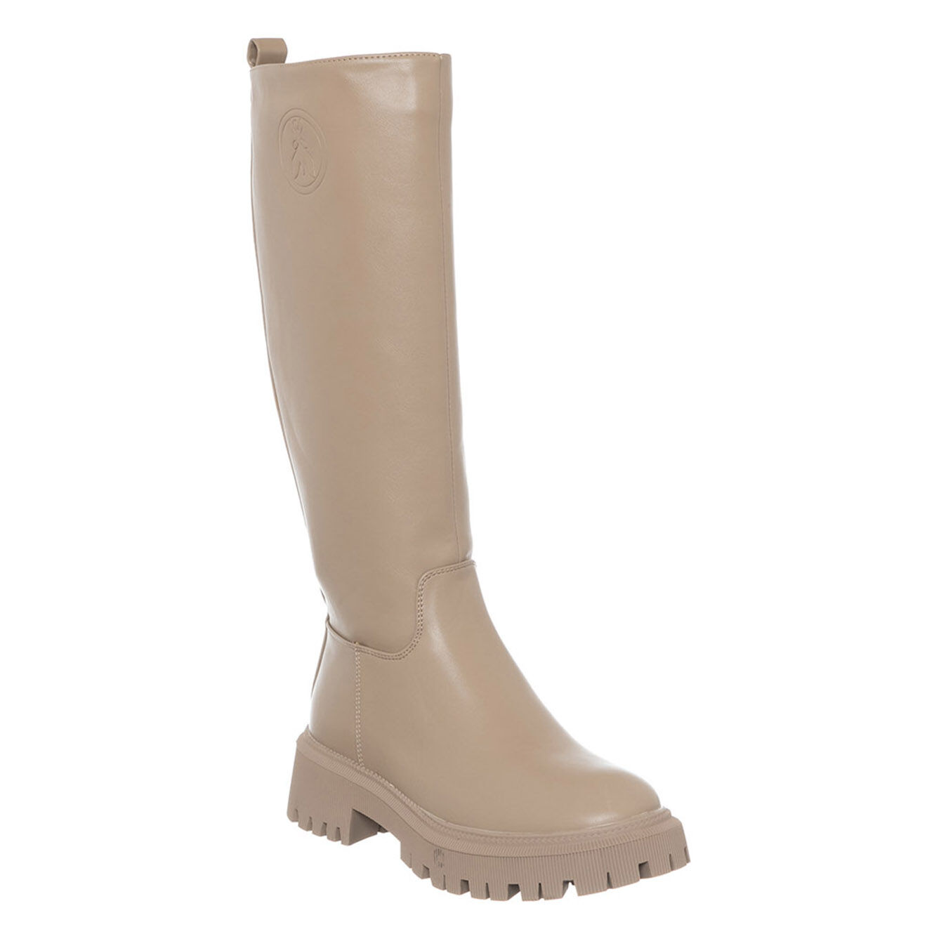 Patrizia Pepe Bottes en Cuir Alice taupe - Talon 5 cm