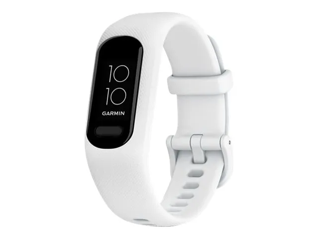 Garmin vívosmart 5 - Aktivitetssporer med bånd - silikone - hvid - båndstørrelse: S/M - monokrom - Bluetooth, ANT  - 24.5 g