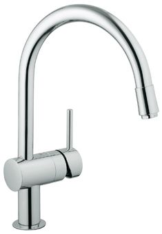 Grohe Minta 1-gats keukenkraan m. draaibare ronde uitloop m. uittrekbare perlator chroom