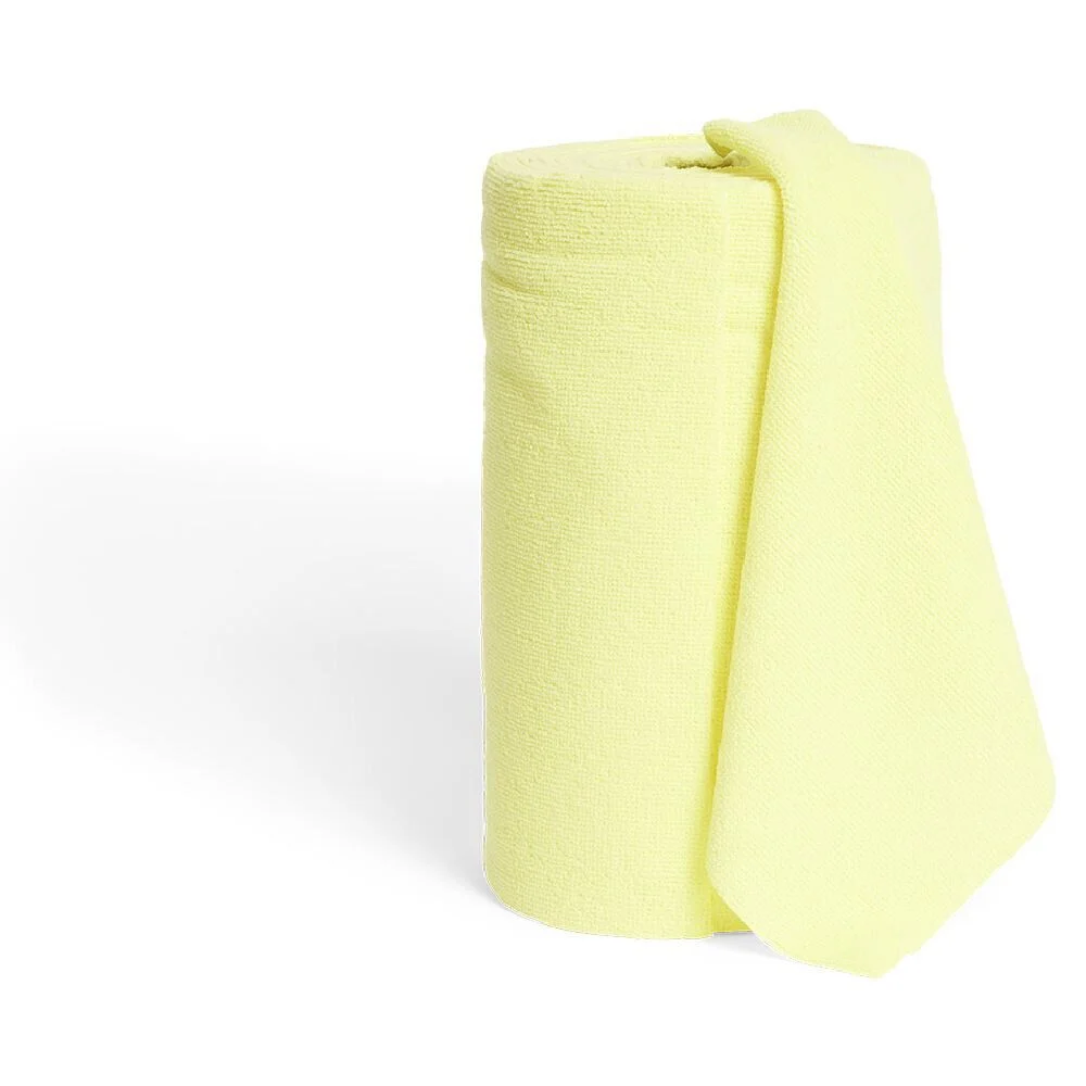 Rouleau de 50 chiffons en microfibre jaune