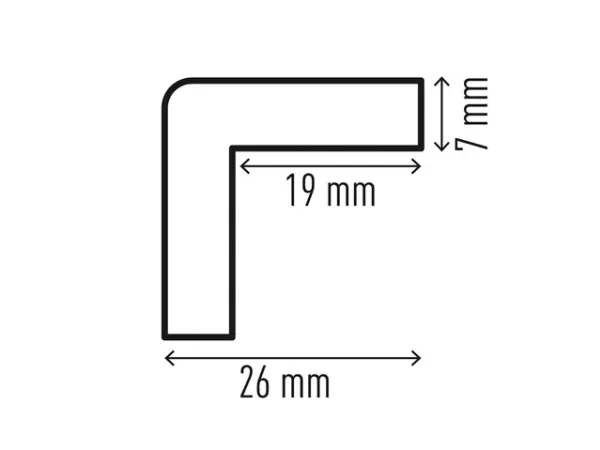 Durable C19, Plast, Sort, Gul, Flad, 1000 mm, Kina