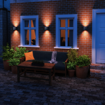 Calex smart outdoor wandlamp zwart Bluetooth