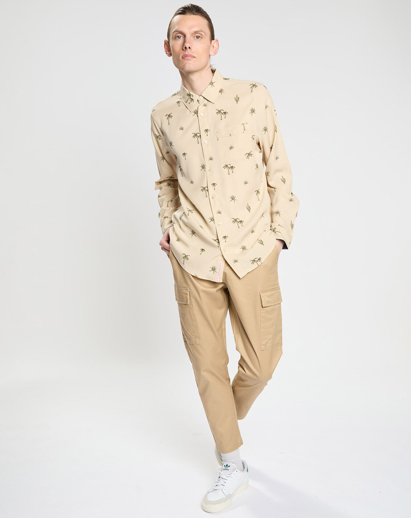 Scotch & Soda Pantalon cargo Regular Fit uni beige