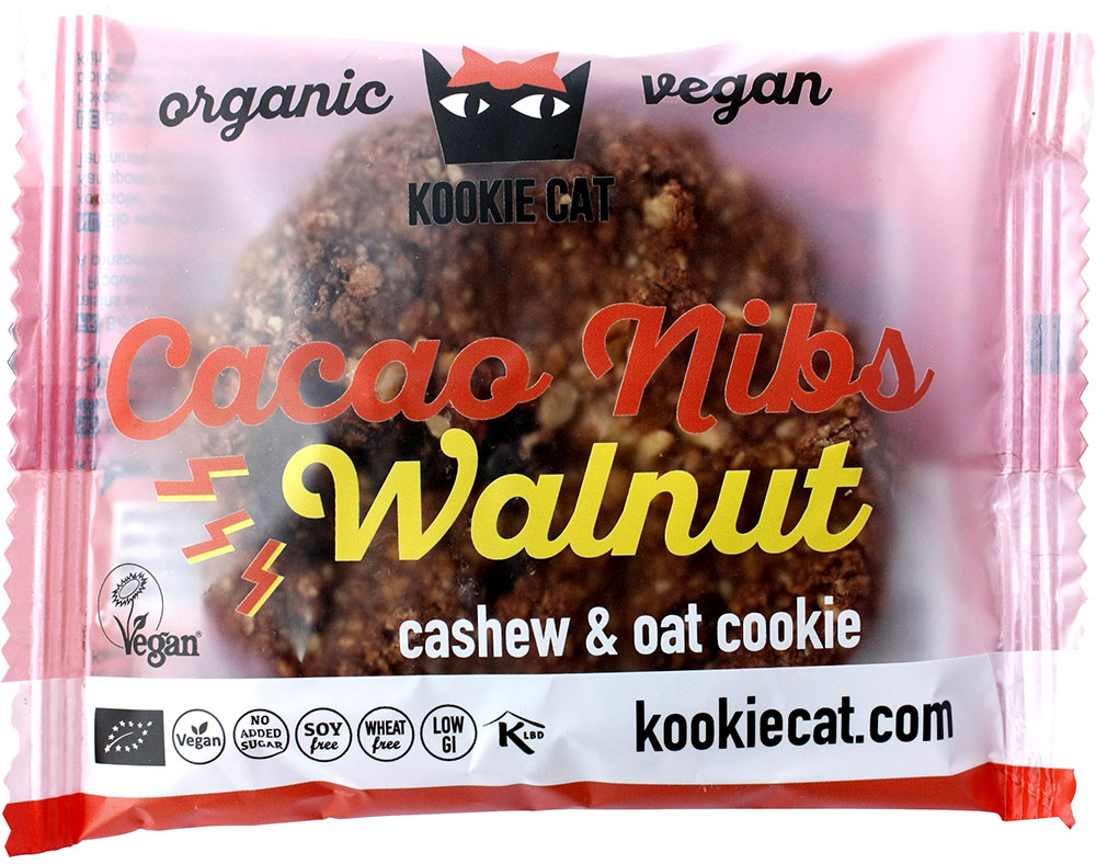 BOLACHA KOOKIE CAT PEPITAS CACAU E NOZ 50G