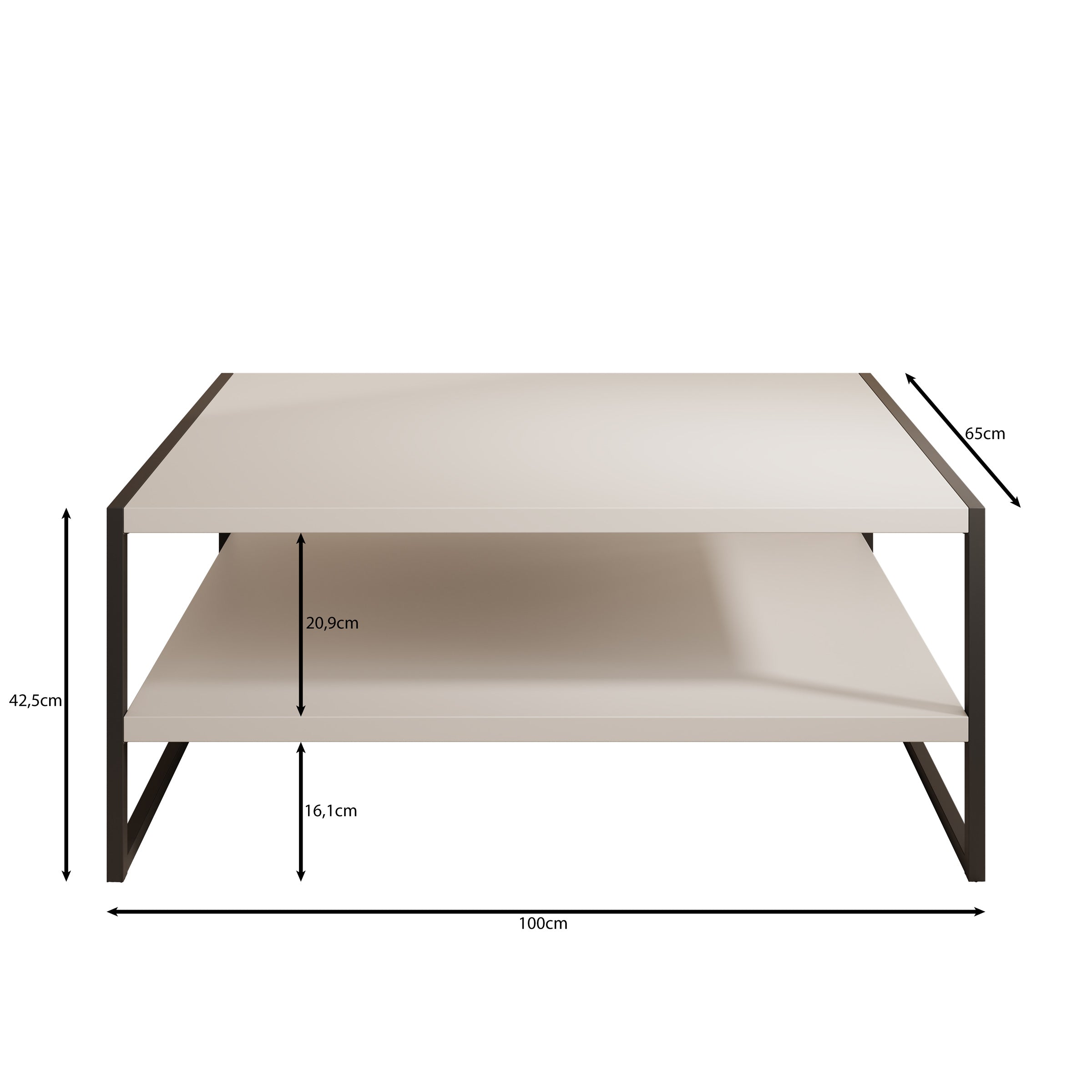 Etsu - Salontafel - Eikenpatroon - 100x65x43 cm