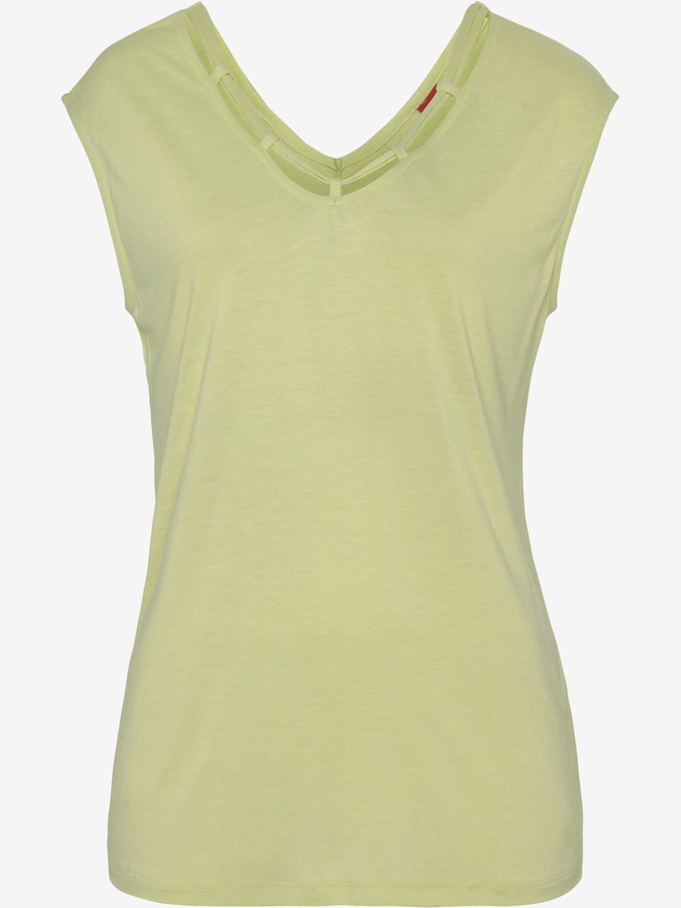 T-shirt col v avec cordons