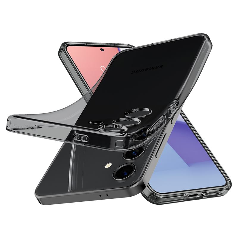 Samsung Galaxy S24  Plus Liquid Crystal Case Gummi Hülle (ACS07324) - Space Crystal (Grau / Transparent)